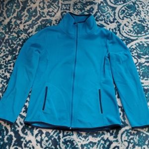 Aqua fleece zip up